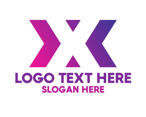 Gallery - Purple Gradient Letter X logo design