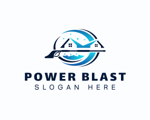 Power Wash Residential Cleaning logo design