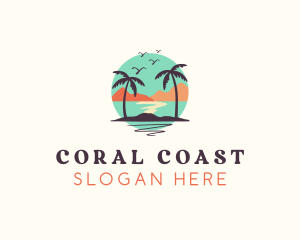 Tropical Island Beach logo design