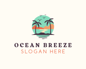 Tropical Island Beach logo design