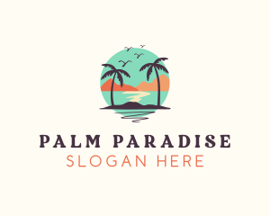 Tropical Island Beach logo design