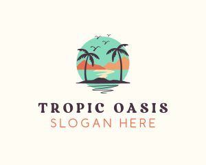 Tropical Island Beach logo design