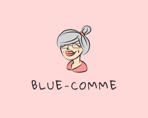 Cute Grandma Character Logo