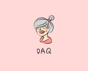 Cute Grandma Character Logo