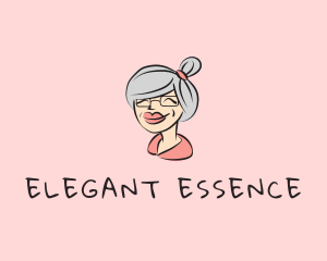 Mature - Cute Grandma Character logo design