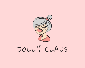 Cute Grandma Character logo design