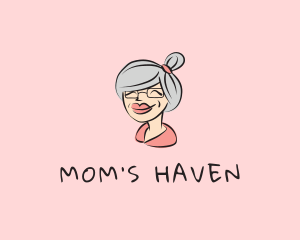 Cute Grandma Character logo design