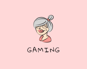 Parenting - Cute Grandma Character logo design