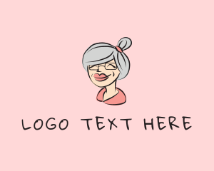 Mom - Cute Grandma Character logo design