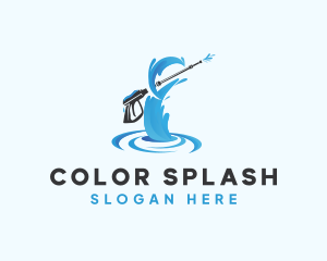 Pressure Washer Cleaning Services logo design