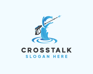 Pressure Washer Cleaning Services logo design