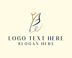 Publisher - Feather Ink Pen logo design