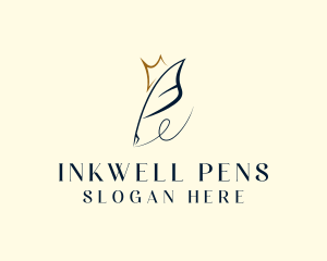 Pen - Feather Ink Pen logo design