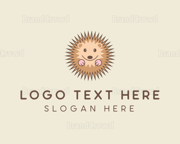 Cute Spiky Hedgehog Logo