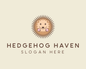 Hedgehog - Cute Spiky Hedgehog logo design