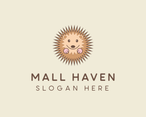 Cute Spiky Hedgehog logo design