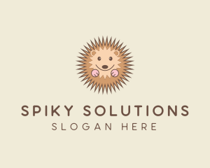 Porcupine - Cute Spiky Hedgehog logo design