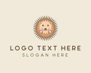 Cartoon - Cute Spiky Hedgehog logo design