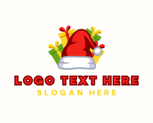 Party - Santa Claus Hat Gifts logo design