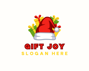 Santa Claus Hat Gifts logo design