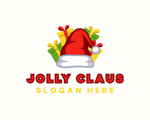 Santa Claus Hat Gifts logo design