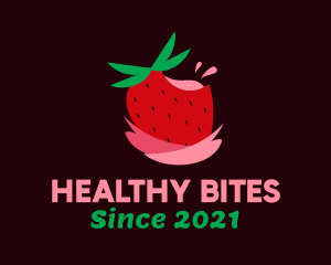 Strawberry Juice Drink logo design