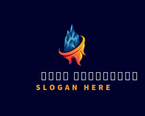 Thermal - Fire Ice Element logo design