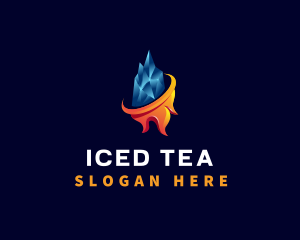 Fire Ice Element logo design