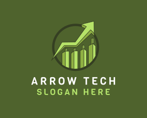 Modern Stocks Arrow High logo design