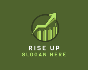 Modern Stocks Arrow High logo design