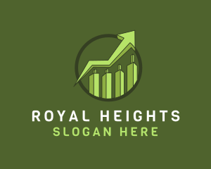 Modern Stocks Arrow High logo design