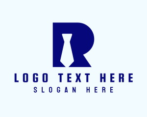 Recruitment - Professional Tie Business Letter R logo design