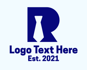 Recruitment - Letter R Tie logo design