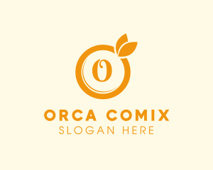 Orange Fruit Organic Produce Logo
