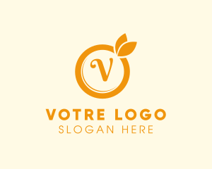 Orange Fruit Organic Produce Logo