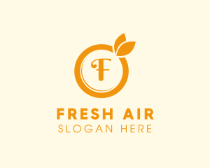 Orange Fruit Organic Produce logo design