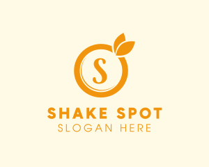 Shake - Orange Fruit Organic Produce logo design