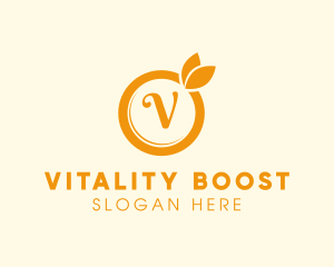 Vitality - Orange Fruit Organic Produce logo design