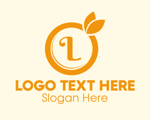 Green And Orange - Orange Fruit Lettermark logo design