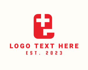 Ambulance - Medical Cross Letter E logo design