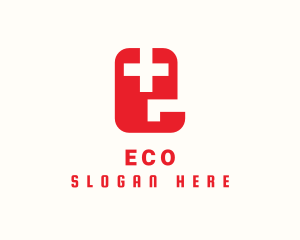 Medical Cross Letter E Logo