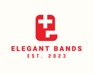 Medical Cross Letter E logo design