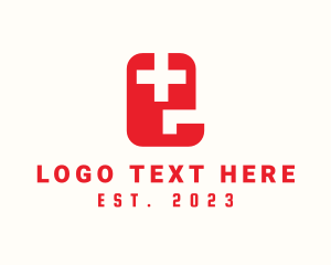 Medical Cross Letter E Logo