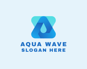 Water - Water Droplet Technology logo design