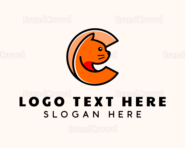 Animal Cat Letter C Logo