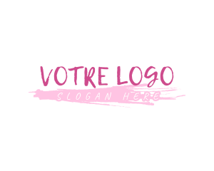 Watercolor - Feminine Makeup Brand logo design