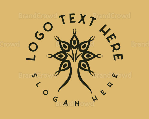 Human Yoga Tree Logo