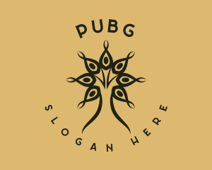 Support - Human Yoga Tree logo design