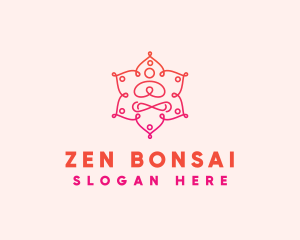 Zen Yoga Pose logo design