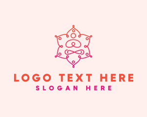 Massage - Zen Yoga Pose logo design